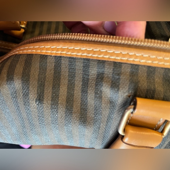 Fendi Authentic Vintage Penguin Striped Boston Duffel Bag - Picture 13 of 14